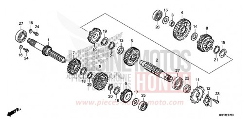 BOITE DE VITESSES Z125MAK de 2019